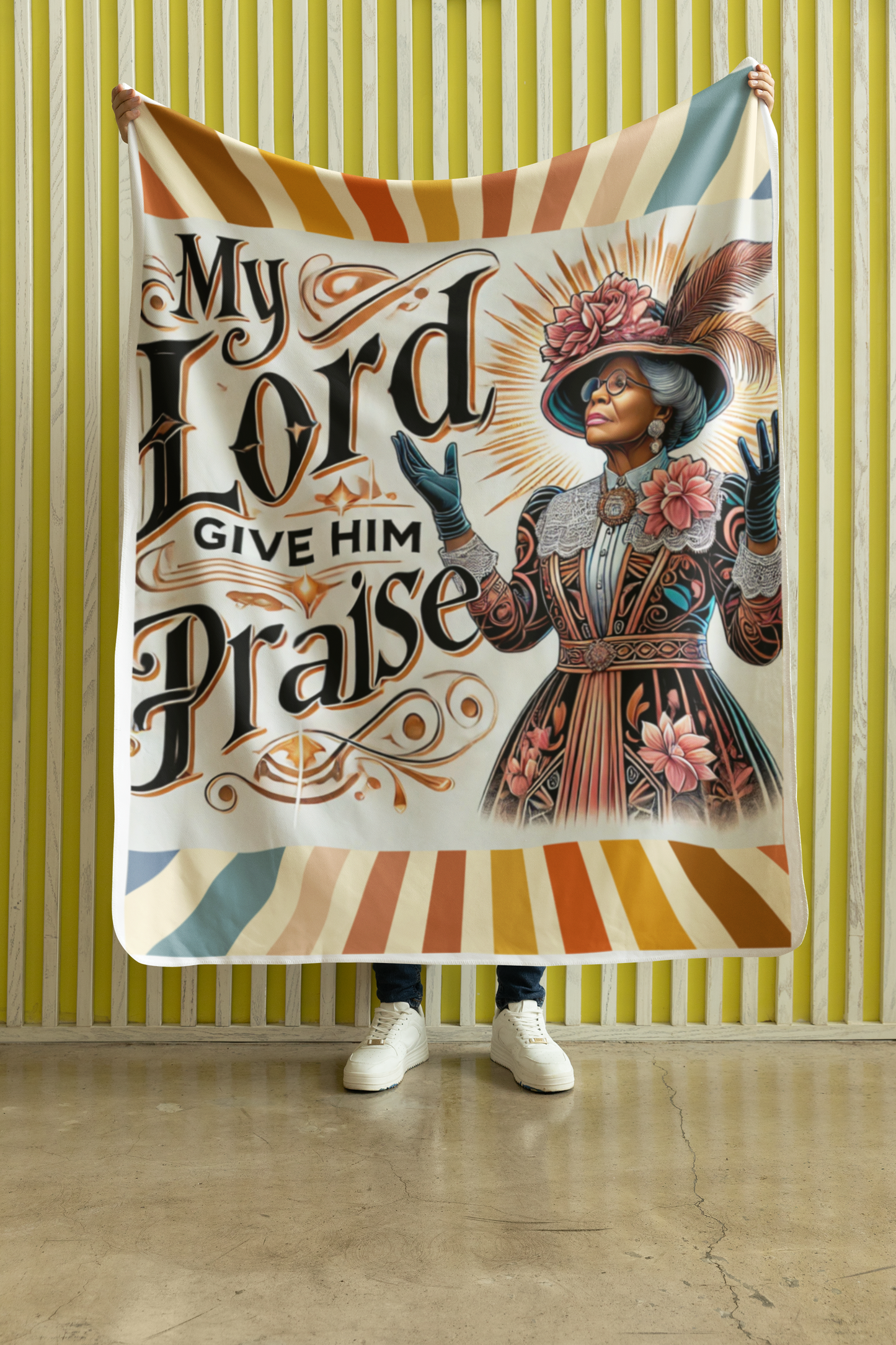 My Lord Praise Him Velveteen Plush Blanket