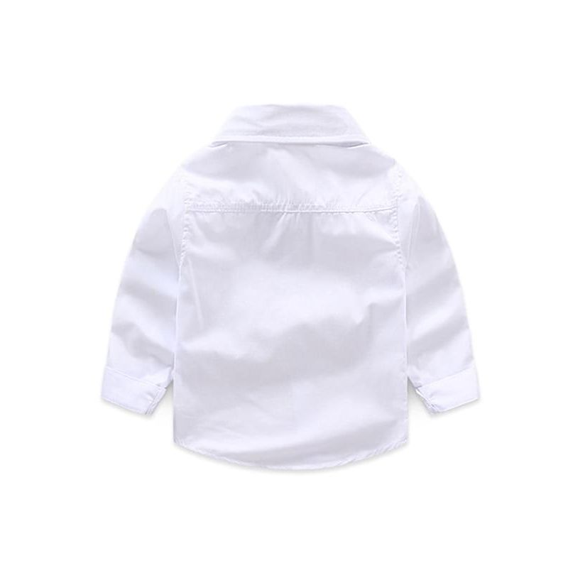 Boy's White Button Down Shirt - bounti4lme