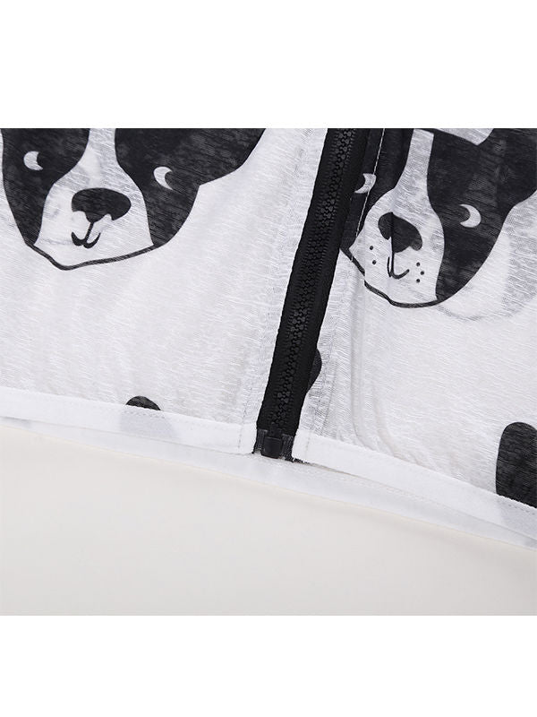 Dogs Head Printed Hoodie Jacket - bounti4lme