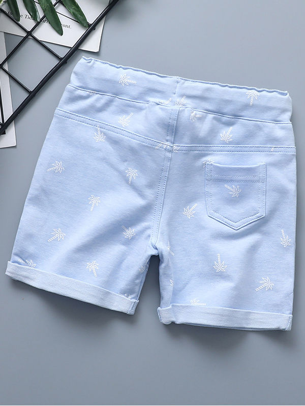 Little Boys Coconut Tree Print Pull-on Shorts - bounti4lme