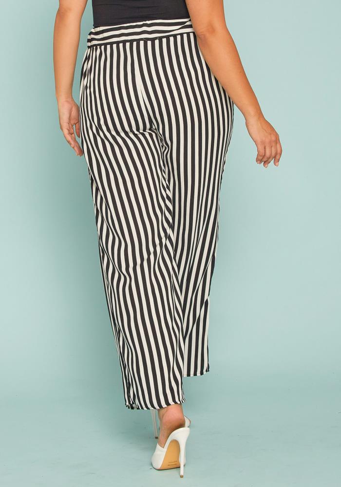 Stripe Palazzo Plus Size Pants - bounti4lme