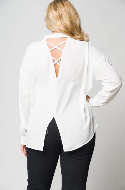Criss-cross Plus Size Top - bounti4lme