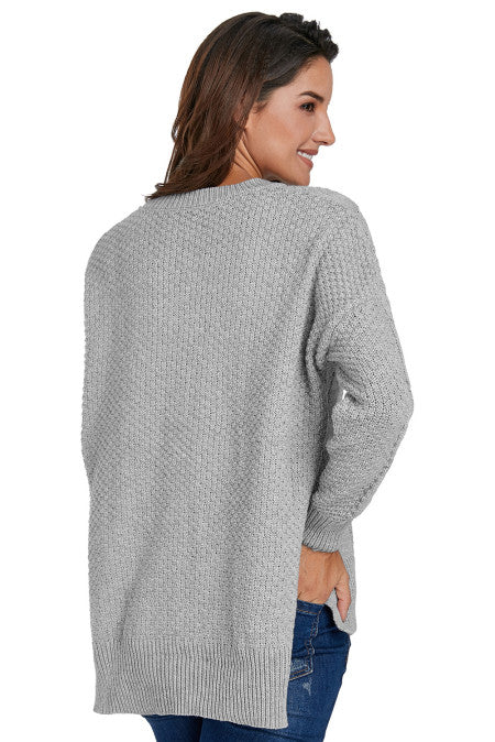 Cable Patterned Thick Knit Sweater - bounti4lme