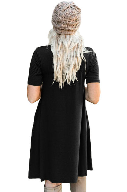 Black Cross Front Choker Dress - bounti4lme