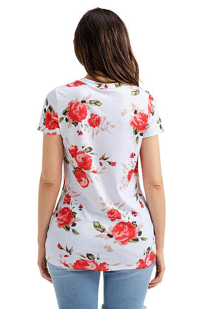 Floral Knotted Top - bounti4lme