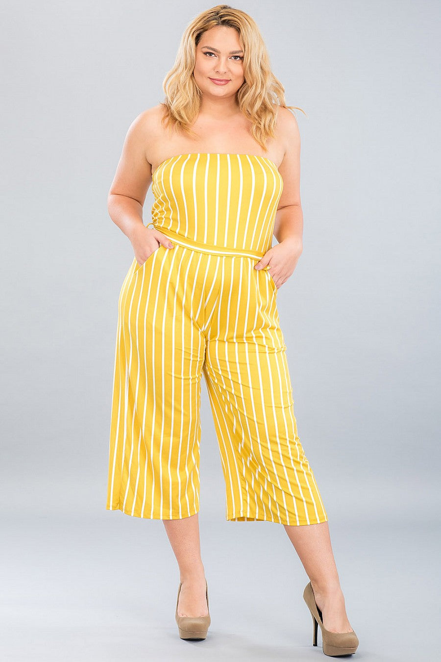 PLUS SIZE PALAZZO JUMPSUIT - bounti4lme
