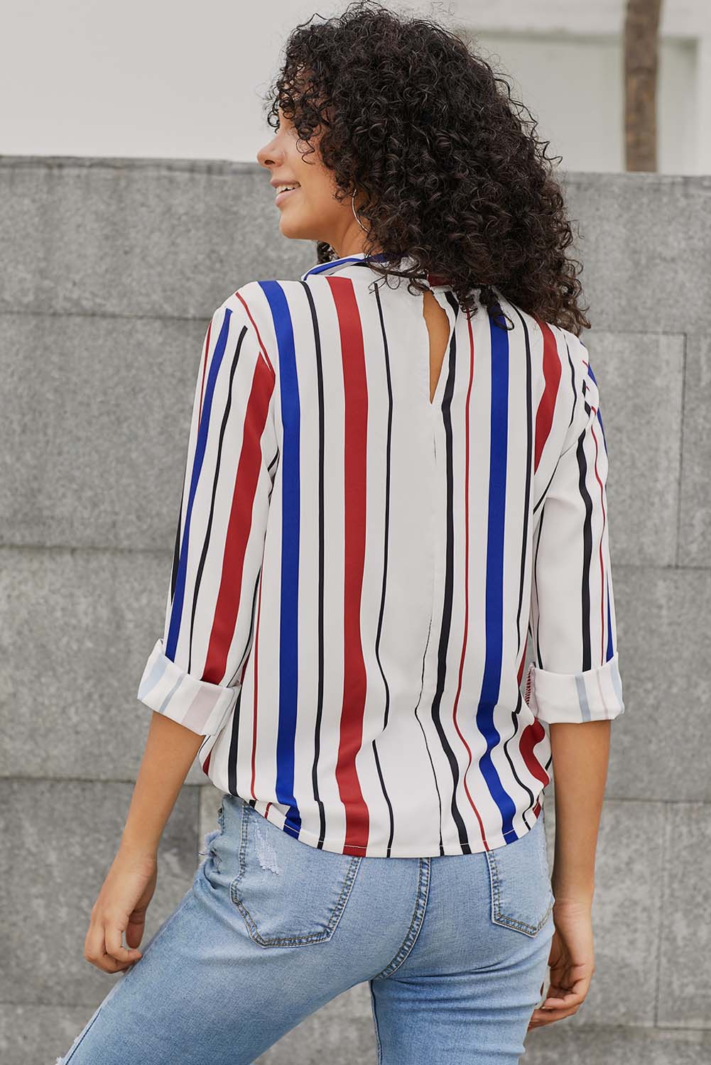 Striped Pussycat Bow Top - bounti4lme
