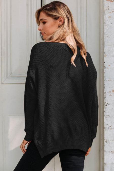 Cable Patterned Thick Knit Sweater - bounti4lme
