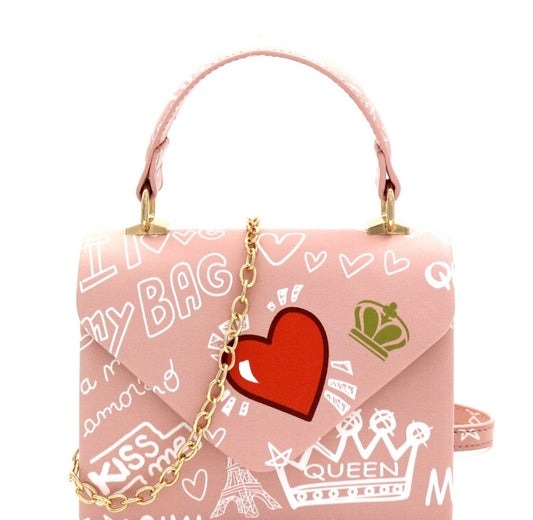 Encouraging Woman Graffiti Satchel Cross Body - bounti4lme