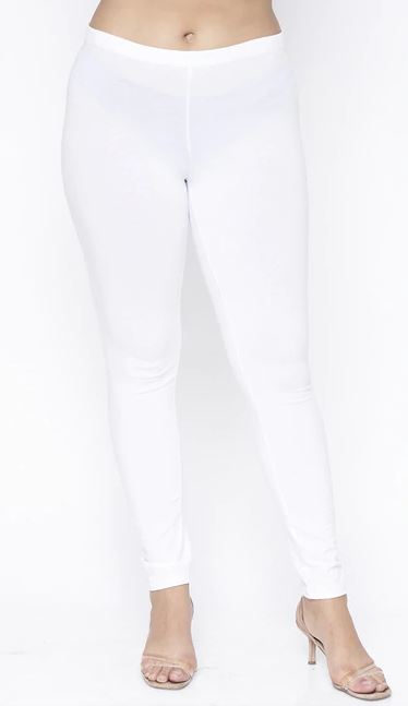 White Full Length Plus Size Leggings - bounti4lme