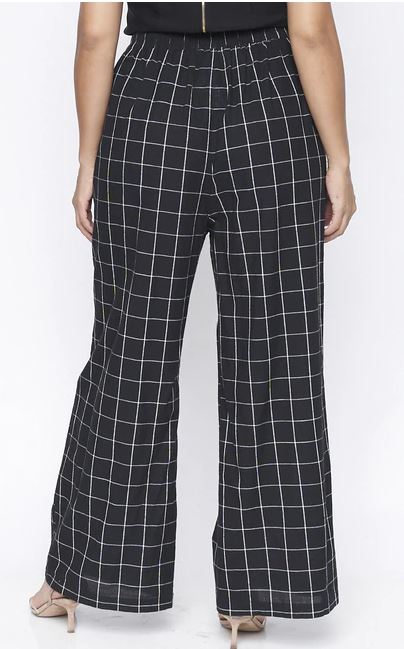 Black Ivory Plaid Plus Size Pants - bounti4lme