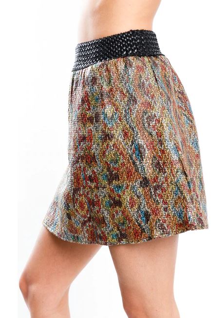 Snake Print Elastic Waist Skirt - bounti4lme