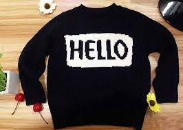 Hello Bye Knit Navy Sweater