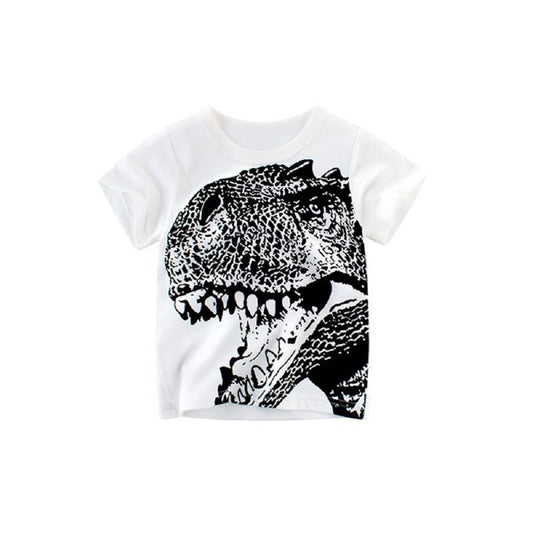 Dinosaur Print Boy's Cotton Tee - bounti4lme