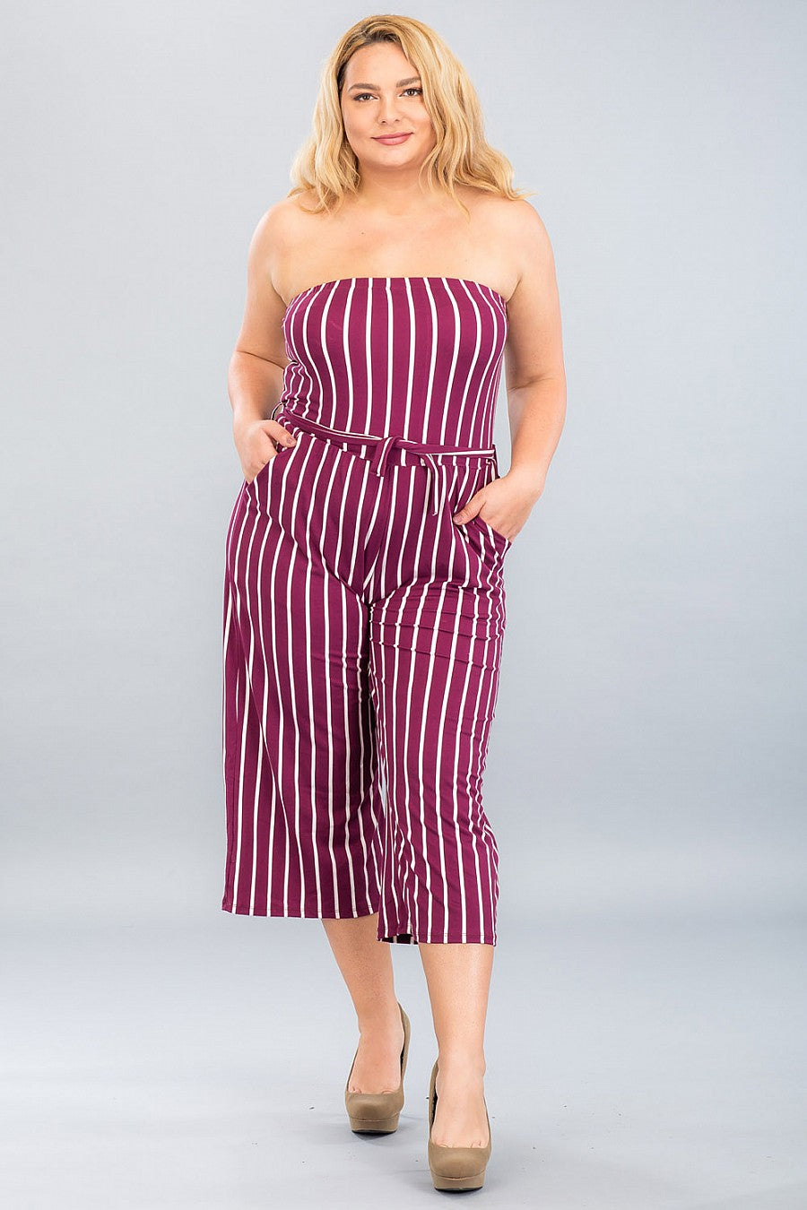 PLUS SIZE PALAZZO JUMPSUIT - bounti4lme