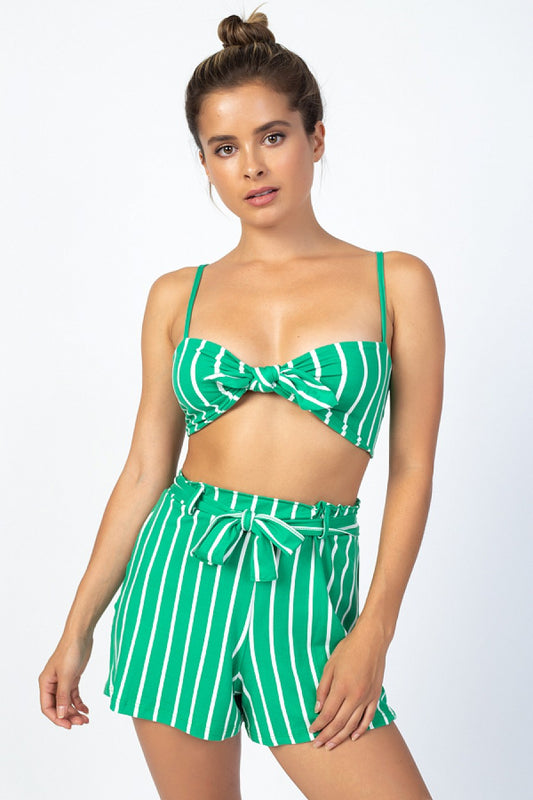 THE FRONT CROPPED CAMI & SHORTS SET - bounti4lme