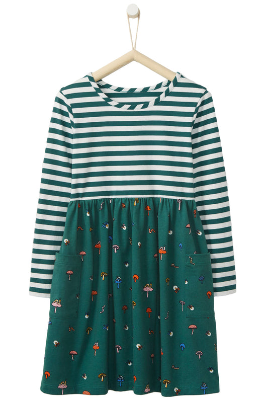 Green Striped Girl's Dress - bounti4lme
